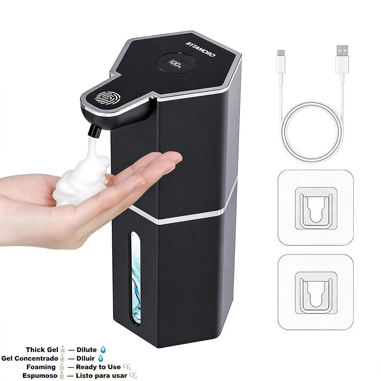 Touchless Foaming Soap Dispenser with USB Charging