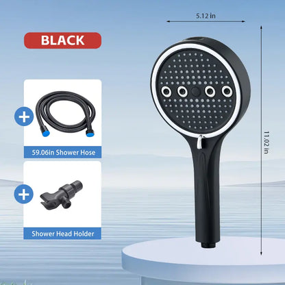 6-Mode High Pressure Handheld Shower Head with Rainfall & Massage Spray
