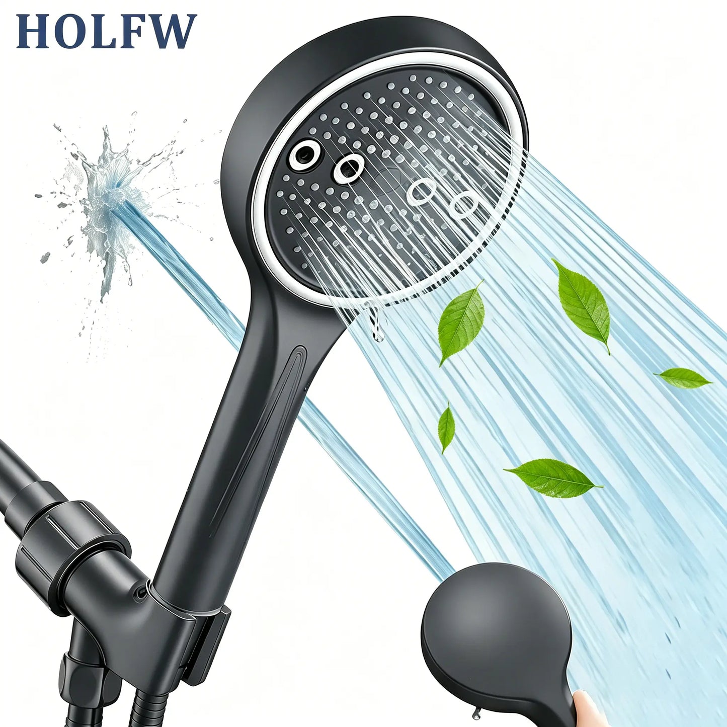 6-Mode High Pressure Handheld Shower Head with Rainfall & Massage Spray