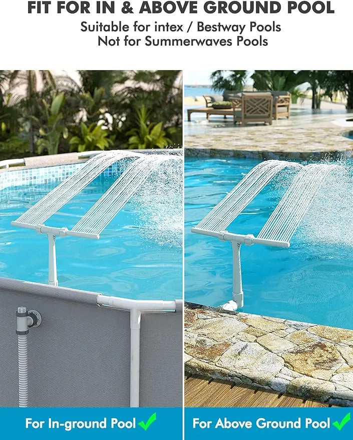 Poolhacker Pool Fountain – Waterfall Spray for Above-Ground & Inground Pools