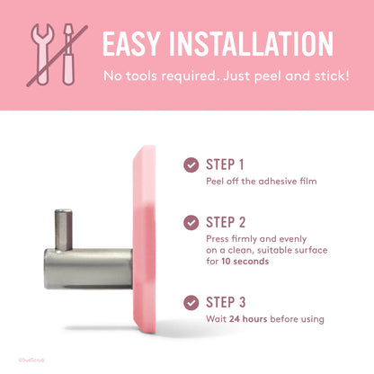 Sud Scrub Stainless Steel & Silicone Shower Wall Hook